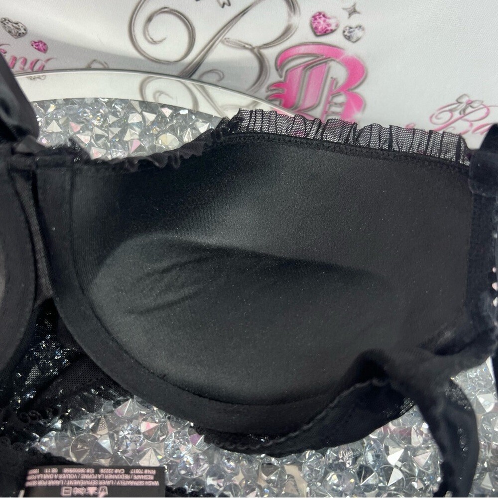 Victoria secret Black Sheer Lace Chemise with Bow Detail - Intimates apron - Picture 13 of 16